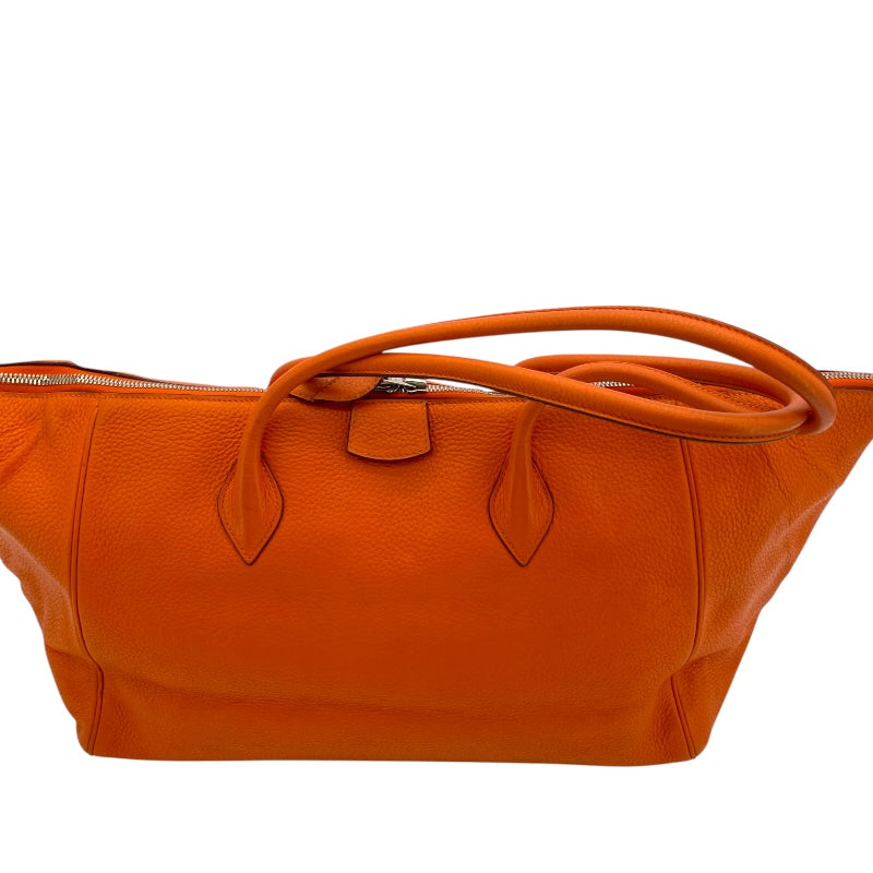 エルメス HERMES パリボンベイ40 □L刻 オレンジ SV金具 トリヨン レディース トートバッグ