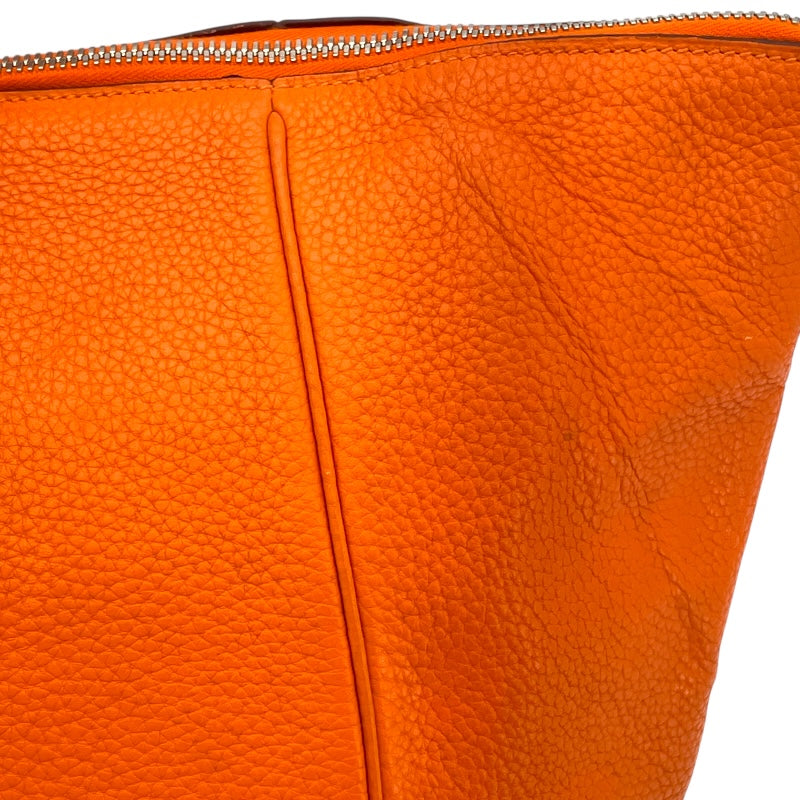 エルメス HERMES パリボンベイ40 □L刻 オレンジ SV金具 トリヨン レディース トートバッグ