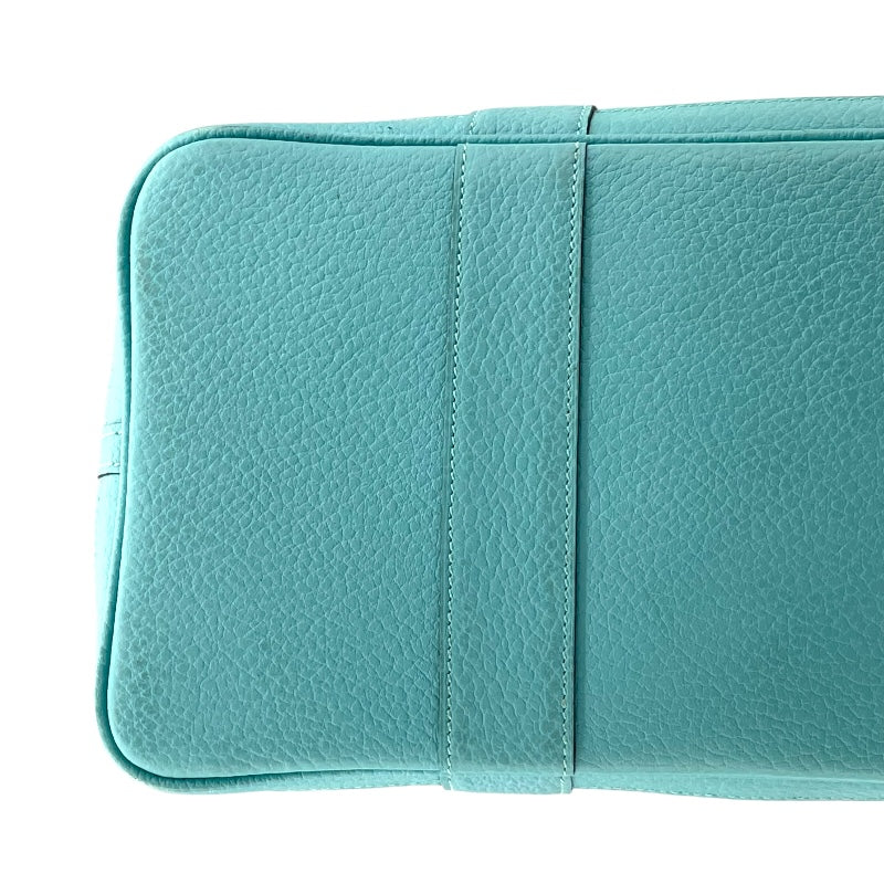 エルメス HERMES ガーデンパーティPM X刻 アイボリー/ブルー SV金具 トワル レディース トートバッグ