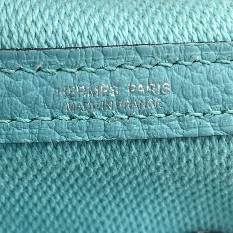 エルメス HERMES ガーデンパーティPM X刻 アイボリー/ブルー SV金具 トワル レディース トートバッグ