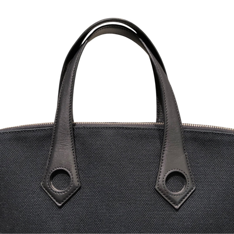 エルメス HERMES サックイブーMM □J刻 ブラック トワル・レザー ユニセックス ハンドバッグ