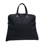 エルメス HERMES サックイブーMM □J刻 ブラック トワル・レザー ユニセックス ハンドバッグ