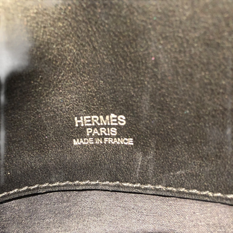 エルメス HERMES サックイブーMM □J刻 ブラック トワル・レザー ユニセックス ハンドバッグ