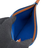 エルメス HERMES エールジップアドPM U刻 ブルー/ブラウン SV金具 トワル/レザー レディース リュック・デイパック