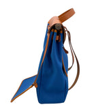 エルメス HERMES エールジップアドPM U刻 ブルー/ブラウン SV金具 トワル/レザー レディース リュック・デイパック