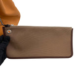 エルメス HERMES エールジップ50 U刻 ブラウン/ベージュ SV金具 トワル レディース ハンドバッグ