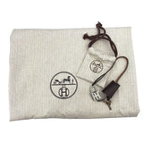 エルメス HERMES エールジップ50 U刻 ブラウン/ベージュ SV金具 トワル レディース ハンドバッグ