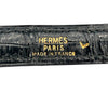 エルメス HERMES ケリー28 外縫い 〇K刻 ブラック GD金具 カイマンクロコ レディース ショルダーバッグ