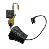 エルメス HERMES ケリー28 外縫い 〇K刻 ブラック GD金具 カイマンクロコ レディース ショルダーバッグ