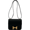 エルメス HERMES コンスタンス3ミニ W刻 ブラック ピンクゴールド金具 エプソン レディース ショルダーバッグ
