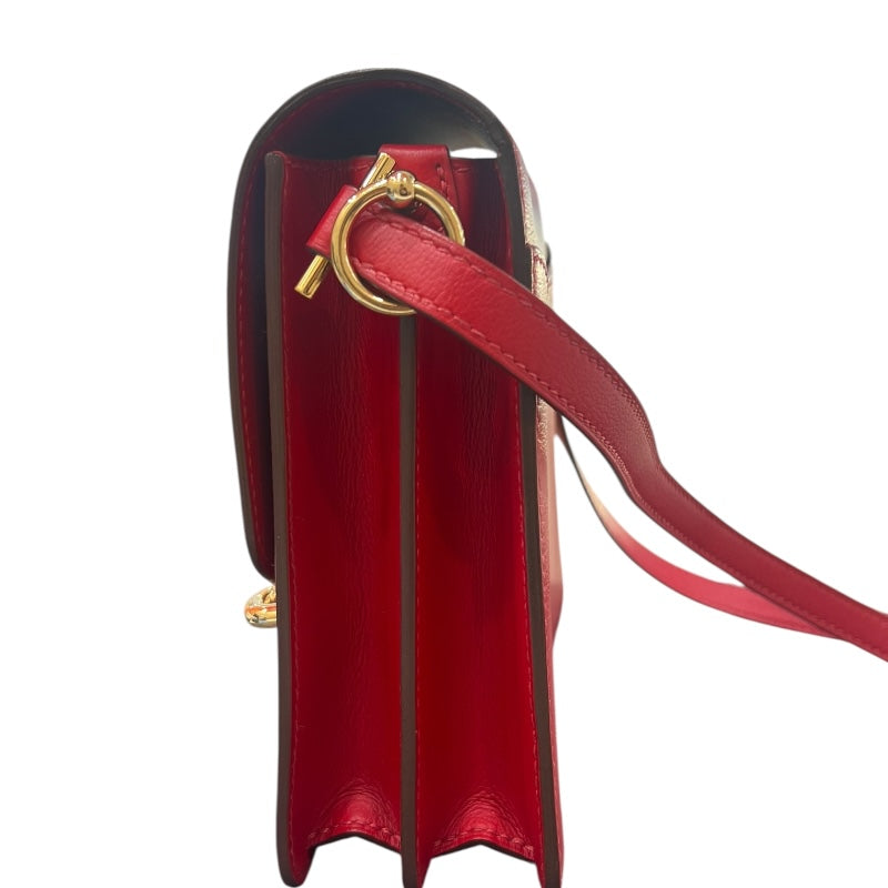 エルメス HERMES ロウリス23 D刻 ルージュクー/ゴールド金具 エバーカラー レディース ショルダーバッグ