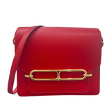 エルメス HERMES ロウリス23 D刻 ルージュクー/ゴールド金具 エバーカラー レディース ショルダーバッグ