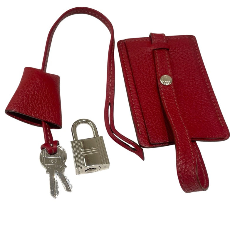 エルメス HERMES ヴィクトリア35 ▢L刻 ルージュカザック/SV金具 トリヨンクレマンス レディース ハンドバッグ