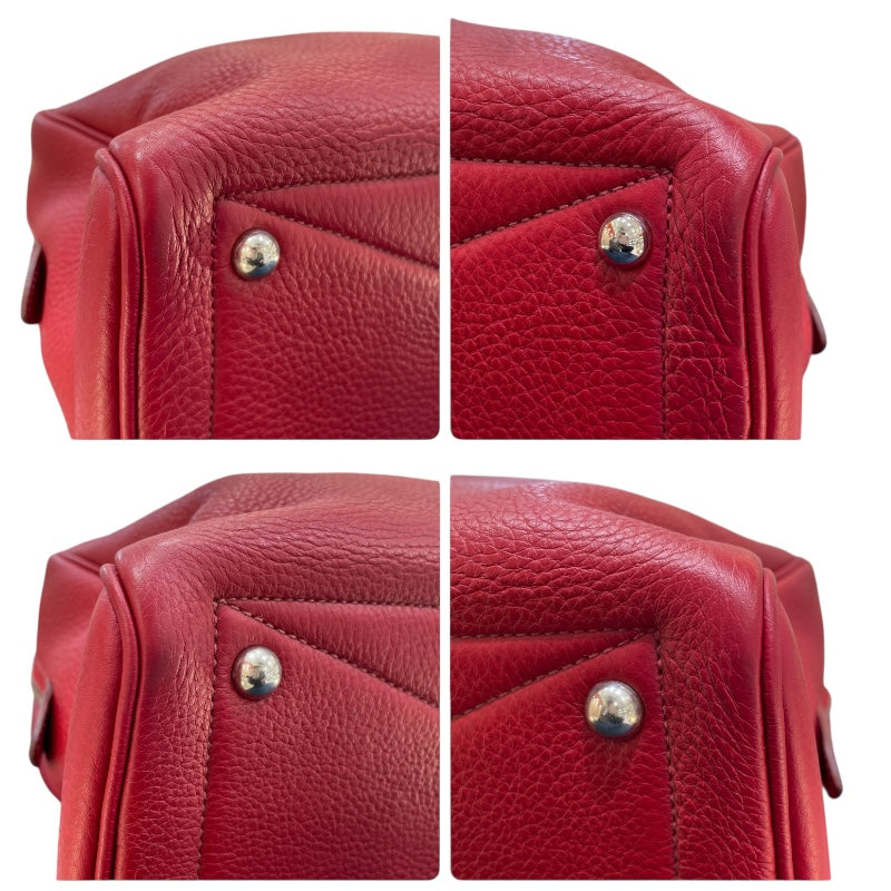 エルメス HERMES ヴィクトリア35 ▢L刻 ルージュカザック/SV金具 トリヨンクレマンス レディース ハンドバッグ