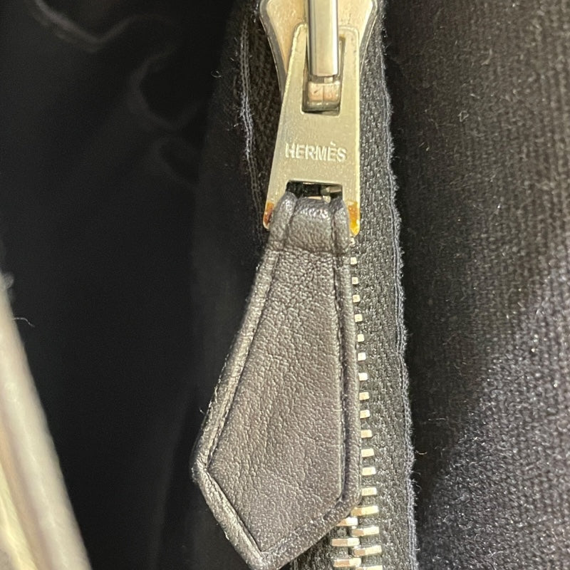 エルメス HERMES ブエナベンチュラMM ブラック・シルバー金具 トワル メンズ ショルダーバッグ