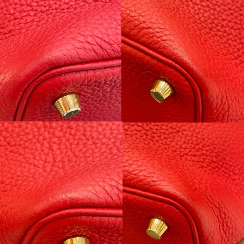 エルメス HERMES ピコタンロックPM C刻印　 ルージュカザック・ゴールド金具 トリヨン レディース ハンドバッグ