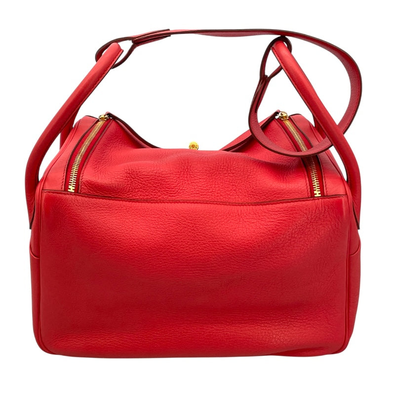 エルメス HERMES リンディ34 □O ローズジャイプール GD金具 トゴ レディース ショルダーバッグ