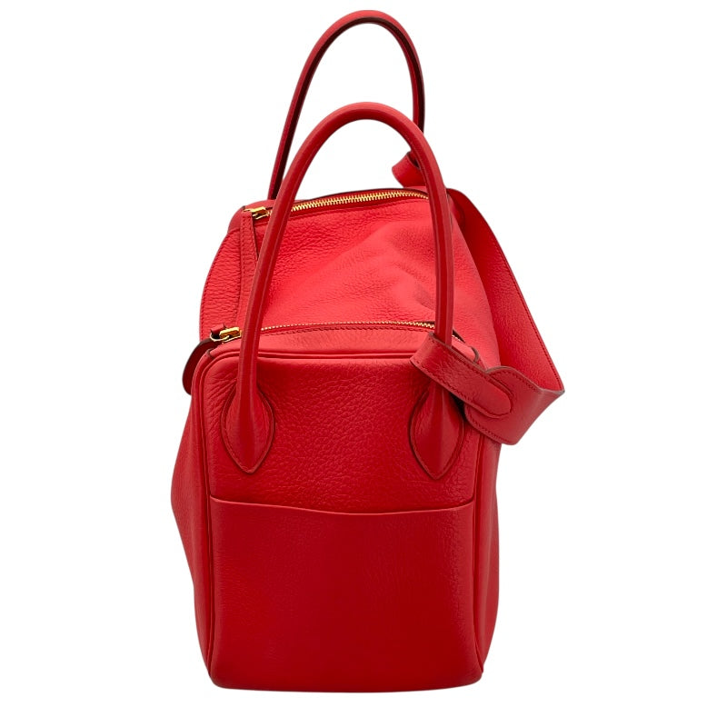 エルメス HERMES リンディ34 □O ローズジャイプール GD金具 トゴ レディース ショルダーバッグ