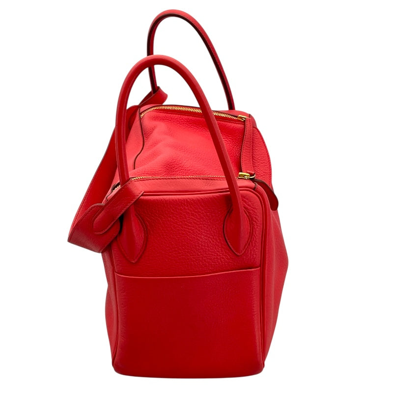 エルメス HERMES リンディ34 □O ローズジャイプール GD金具 トゴ レディース ショルダーバッグ