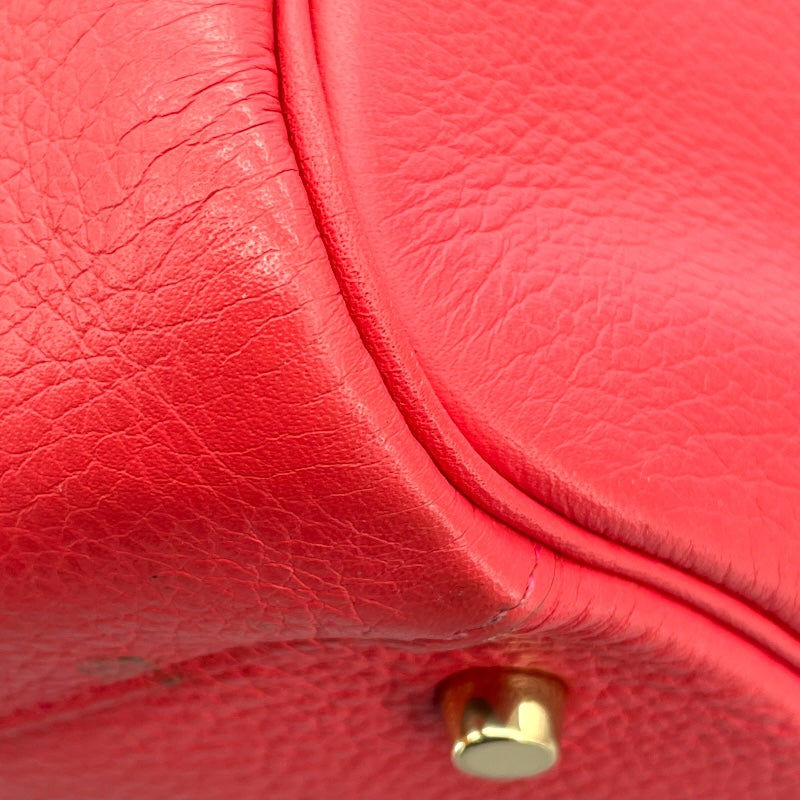 エルメス HERMES リンディ34 □O ローズジャイプール GD金具 トゴ レディース ショルダーバッグ