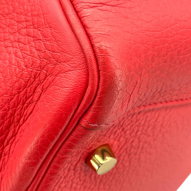 エルメス HERMES リンディ34 □O ローズジャイプール GD金具 トゴ レディース ショルダーバッグ