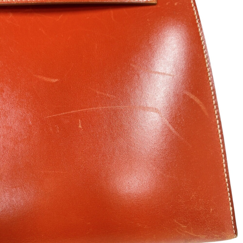 エルメス HERMES ケリー28 外縫い 〇Z刻　(1996年製) ブリック　ゴールド金具金具 ボックスカーフ レディース ショルダーバッグ