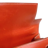 エルメス HERMES ケリー28 外縫い 〇Z刻　(1996年製) ブリック　ゴールド金具金具 ボックスカーフ レディース ショルダーバッグ