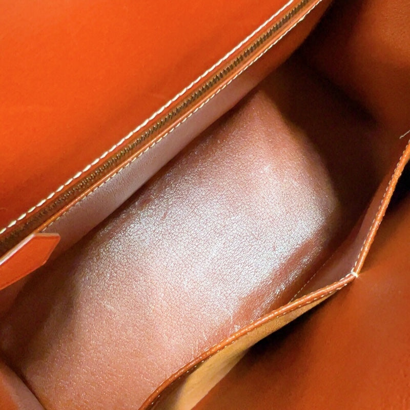 エルメス HERMES ケリー28 外縫い 〇Z刻　(1996年製) ブリック　ゴールド金具金具 ボックスカーフ レディース ショルダーバッグ