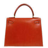 エルメス HERMES ケリー28 外縫い 〇Z刻　(1996年製) ブリック　ゴールド金具金具 ボックスカーフ レディース ショルダーバッグ