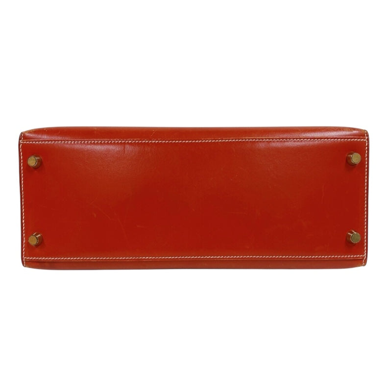 エルメス HERMES ケリー28 外縫い 〇Z刻　(1996年製) ブリック　ゴールド金具金具 ボックスカーフ レディース ショルダーバッグ