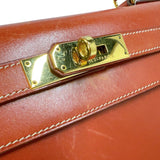 エルメス HERMES ケリー28 外縫い 〇Z刻　(1996年製) ブリック　ゴールド金具金具 ボックスカーフ レディース ショルダーバッグ