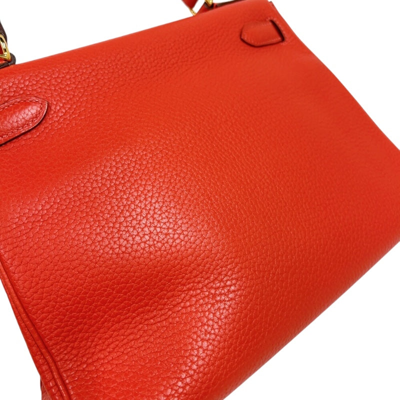 エルメス HERMES ケリー28 内縫い T刻印　(2015年製) ルージュピヴォワンヌ　ゴールド金具 トリヨンクレマンス レディース ショルダーバッグ