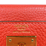 エルメス HERMES ケリー28 内縫い T刻印　(2015年製) ルージュピヴォワンヌ　ゴールド金具 トリヨンクレマンス レディース ショルダーバッグ