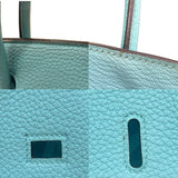 エルメス HERMES バーキン25 T刻 ブルーアトール/ゴールド金具金具 トゴ レディース ハンドバッグ