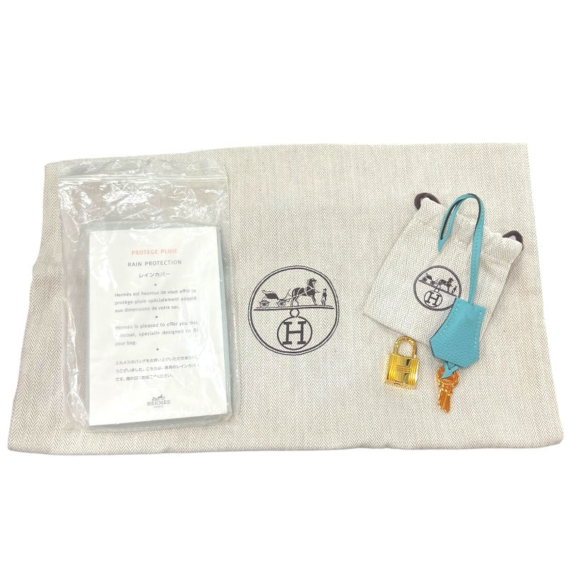 エルメス HERMES バーキン25 T刻 ブルーアトール/ゴールド金具金具 トゴ レディース ハンドバッグ