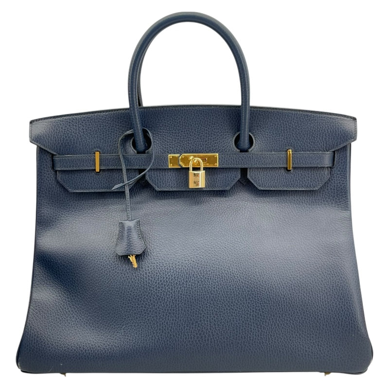 エルメス HERMES バーキン40 〇Z刻印 （1996年製） ブルーロイ　ゴールド金具 アルデンヌ ユニセックス ハンドバッグ