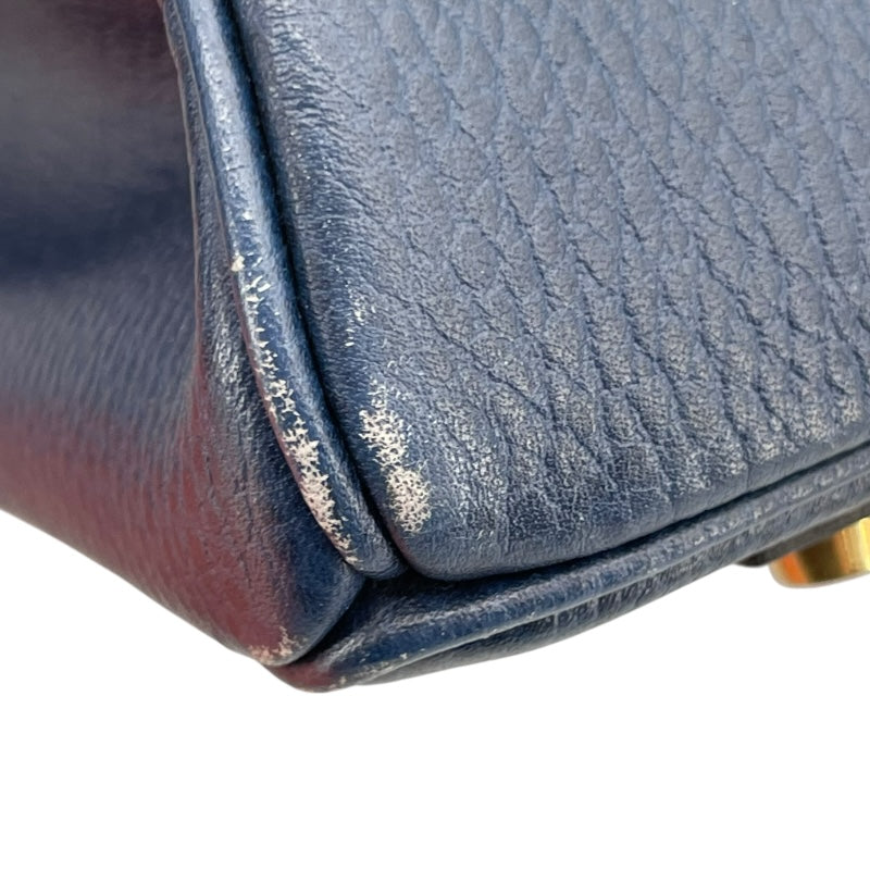 エルメス HERMES バーキン40 〇Z刻印 （1996年製） ブルーロイ　ゴールド金具 アルデンヌ ユニセックス ハンドバッグ