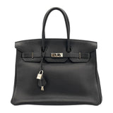 エルメス HERMES バーキン35 □I刻 ブラック SV金具 トリヨン レディース ハンドバッグ