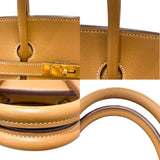 エルメス HERMES バーキン35 □J刻 ナチュラル/ゴールド金具 クシュベル レディース ハンドバッグ