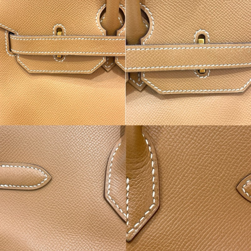 エルメス HERMES バーキン35 □J刻 ナチュラル/ゴールド金具 クシュベル レディース ハンドバッグ