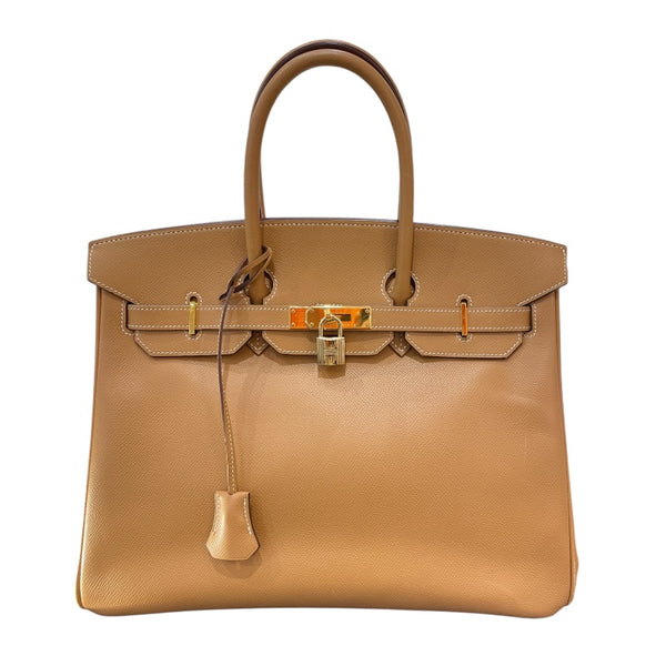 エルメス HERMES バーキン35 □J刻 ナチュラル/ゴールド金具 クシュベル レディース ハンドバッグ