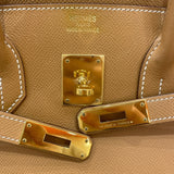 エルメス HERMES バーキン35 □J刻 ナチュラル/ゴールド金具 クシュベル レディース ハンドバッグ
