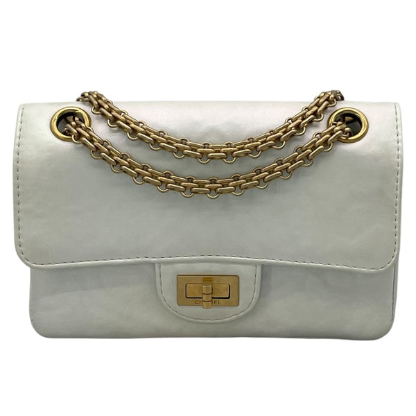 シャネル CHANEL シャネル2.55 スモール A70325 ホワイト GD金具 ラムスキン レディース ショルダーバッグ