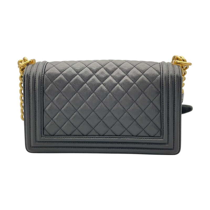 シャネル CHANEL ボーイシャネル25 A67086 27番台 ブラック GD金具 キャビア レディース ショルダーバッグ