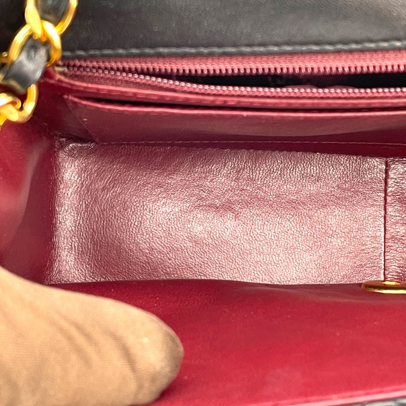シャネル CHANEL ダイアナ25 A01165 2番台 ブラック GD金具 ラムスキン レディース ショルダーバッグ