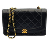 シャネル CHANEL ダイアナ25 A01165 2番台 ブラック GD金具 ラムスキン レディース ショルダーバッグ