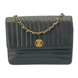 シャネル CHANEL マドモアゼル ショルダー 0番台 ブラック GD金具 ラムスキン レディース ショルダーバッグ