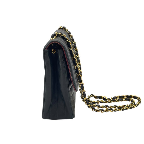 シャネル CHANEL マドモアゼル ショルダー 0番台 ブラック GD金具 ラムスキン レディース ショルダーバッグ