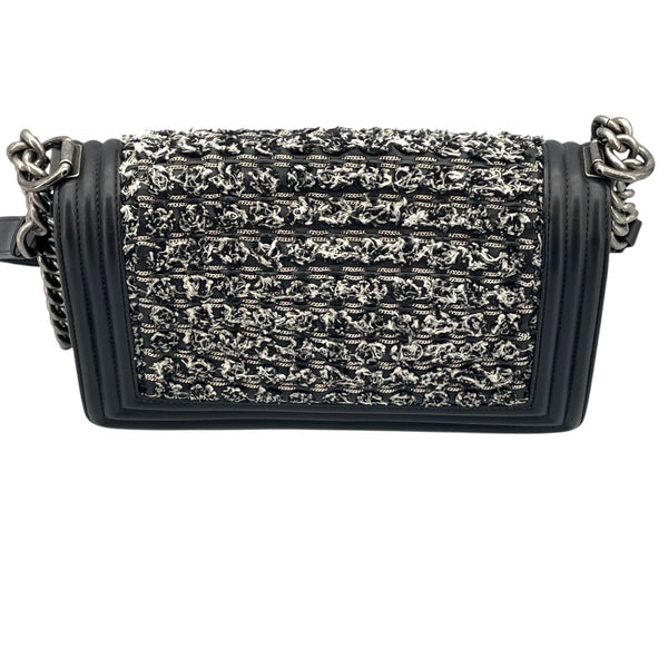 シャネル CHANEL ボーイシャネル25 A67086 ブラック SV金具 ツイード レディース ショルダーバッグ