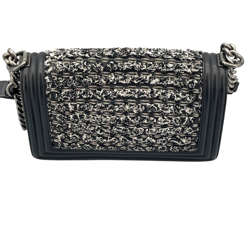 シャネル CHANEL ボーイシャネル25 A67086 ブラック SV金具 ツイード レディース ショルダーバッグ